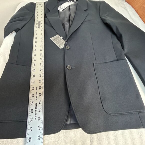 Uniqlo U Navy Mens Tailored Jacket Small Two-Button Pockets Lined Navy New $99 - Picture 8 of 8